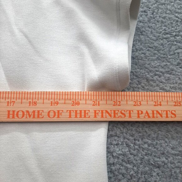 Elie Tahari Womens Short-Sleeve Beige Hoodie Front Pocket Sz medium super soft - Picture 3 of 8